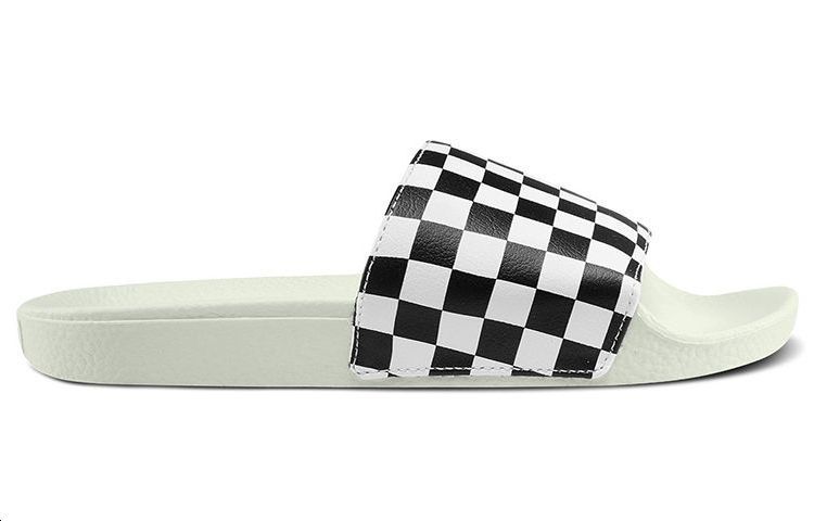 Женские шлепанцы Vans Slide-On (черно-белые) — фото 2