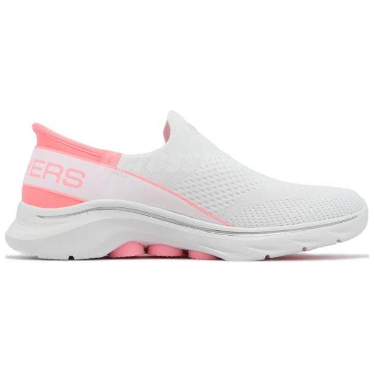 Skechers GO WALK 7 Hands Free Slip Ins Abrasion Resistant Breathable Low top Walking Shoes Women’s White