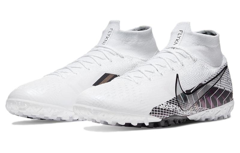Футбольные бутсы Nike Mercurial Superfly 7 Elite MDS TF (белый / черный) — Белый / чёрный — фото 3