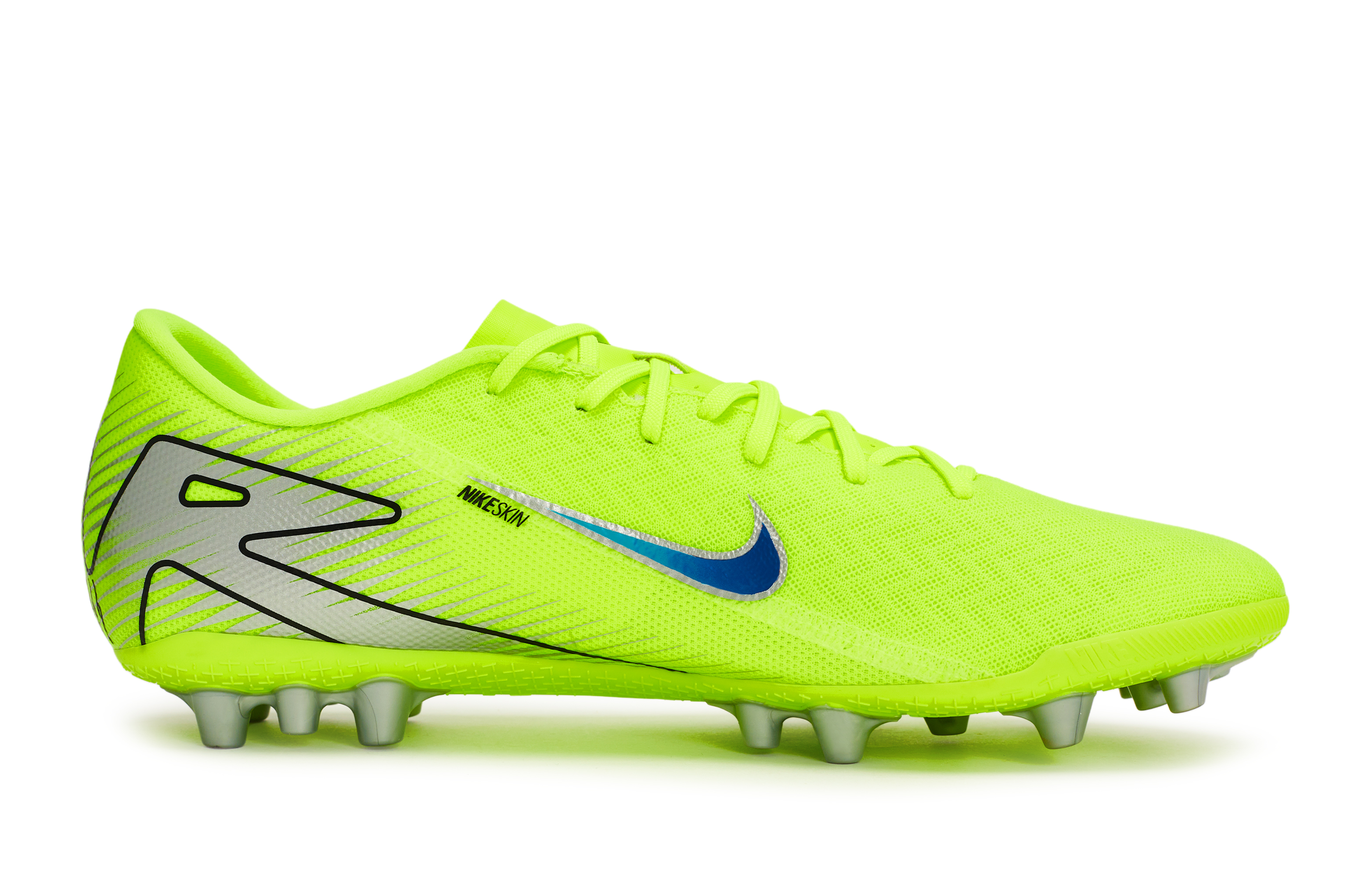 Nike Court Zoom Vapor Abrasion Resistant Abrasion Resistant Soccer Shoes Unisex Blue Green Silver