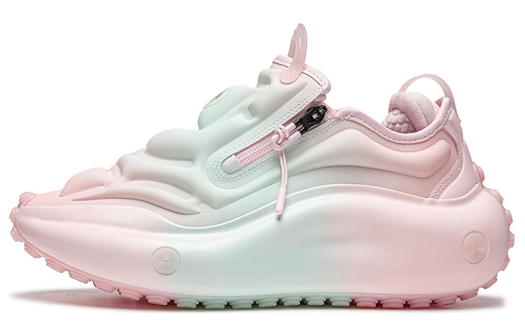Li Ning Pangu Flow Cushioning Abrasion Resistant Rebound Low top Casual Shoes Unisex Cotton Candy