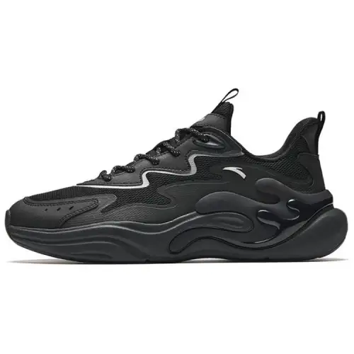 Anta Chao Bai 6.0 Cushioning Abrasion Resistant Lightweight Low top Casual Shoes Men's Black Gray