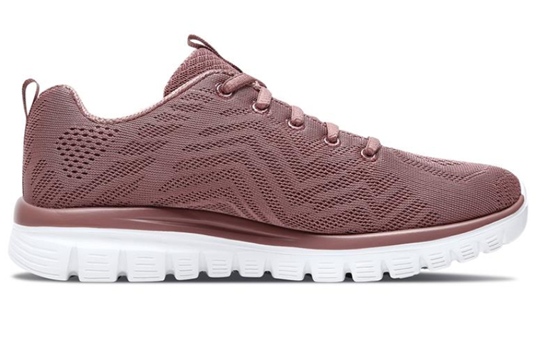 Женские кроссовки Skechers Graceful Get Connected (розово-белые) — фото 2