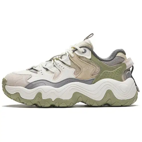 Anta Slip Resistant Abrasion Resistant Low top Casual Shoes Women's White Green