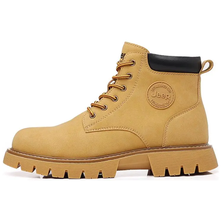 Jeep Short Yellow Boots, Combat Boots Men's