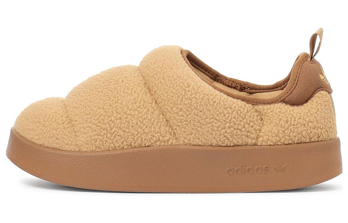 Мужские слипоны adidas originals Puffylette (коричневые)