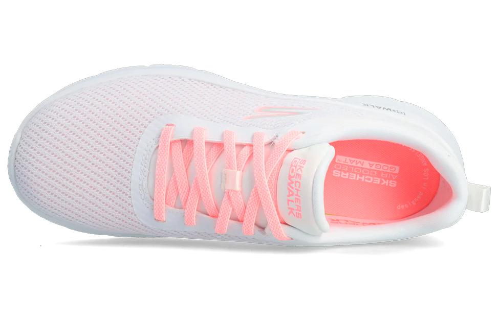 Skechers Go Walk Fle Abrasion Resistant Low top Casual Shoes Women’s White Pink