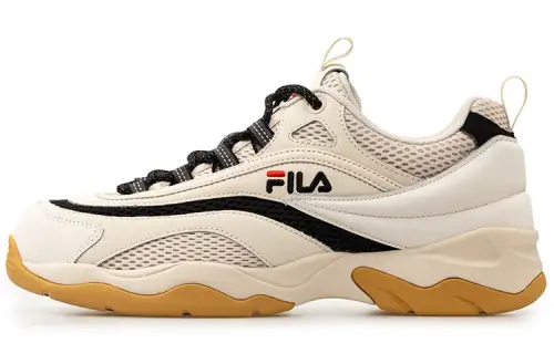 FILA FUSION Ray 1 Mesh, Synthetic Leather Vintage Cushioning Abrasion Resistant Breathable Low top Casual Shoes Men's