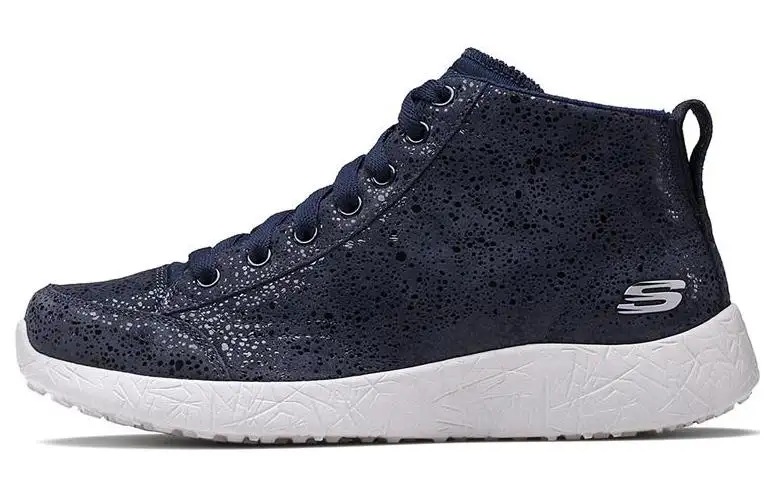 Skechers Burst Suede Sports Mid top Casual Shoes Women's Marine Blue