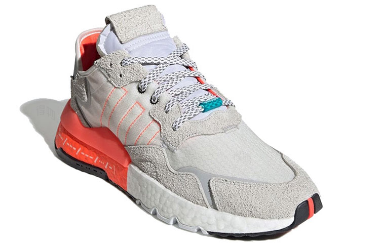 Кроссовки adidas originals Nite Jogger (серо-оранжевые) — 白/橘 — фото 2