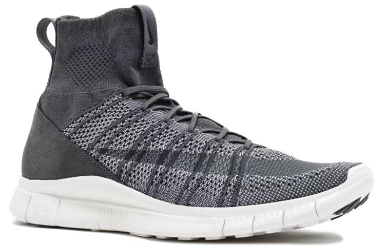 Мужские кроссовки Nike Free Flyknit Mercurial Dark Grey (серые) — 深灰色/白/狼灰 — фото 2