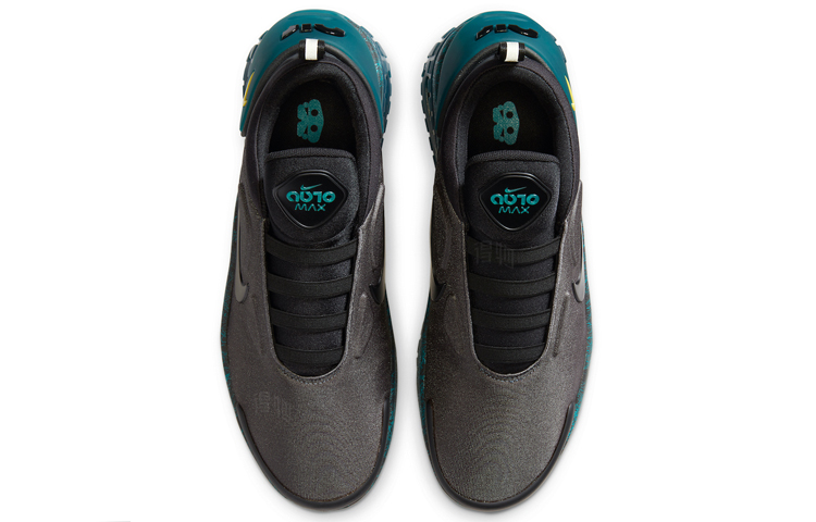 Кроссовки Nike Adapt Auto Max Anthracite (черно-зеленые) — фото 4