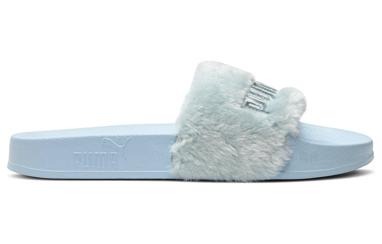Женские шлепанцы PUMA Rihanna Fenty Fur Slide Cool Blue (синие) — Синий — фото 2
