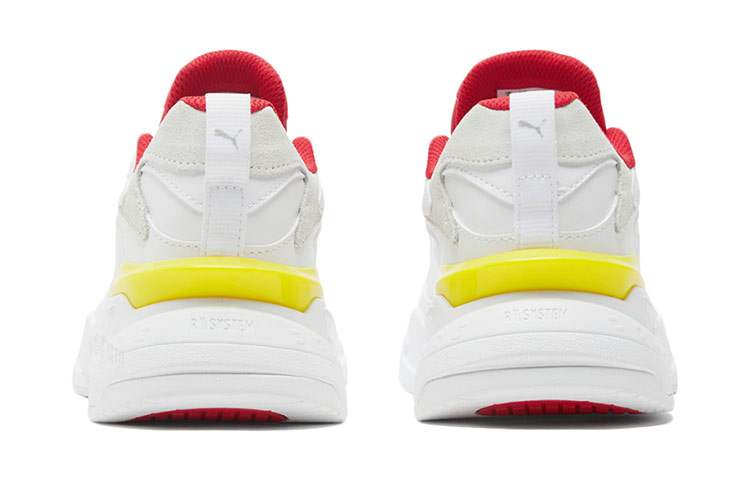 Мужские кроссовки PUMA Ferrari Rs-fast (белый / красный / желтый) — фото 5
