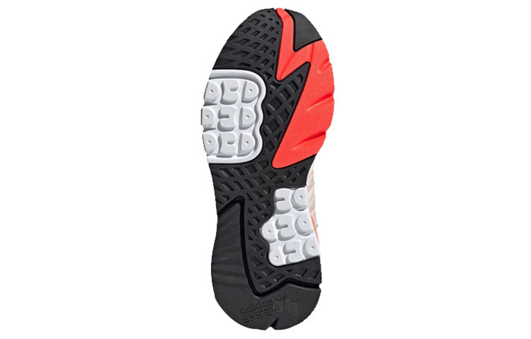 Кроссовки adidas originals Nite Jogger (серо-оранжевые) — 白/橘 — фото 4