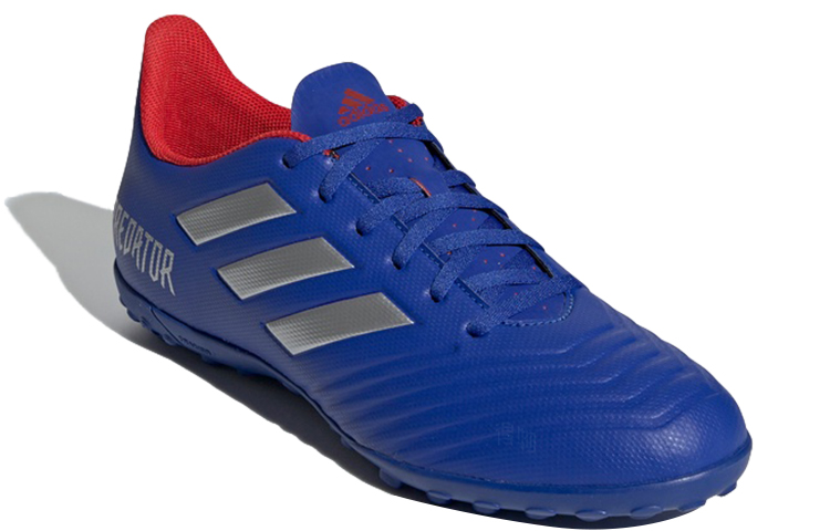 Мужские бутсы adidas Predator 19.4 TF (сине-серо-красный) — Синий / серый / красный — фото 3