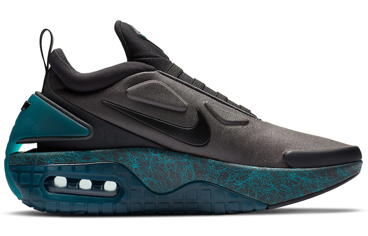 Кроссовки Nike Adapt Auto Max Anthracite (черно-зеленые) — фото 2