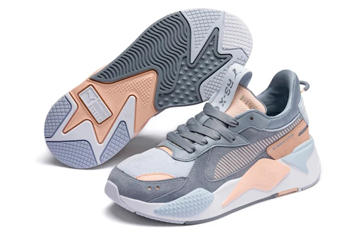Женские кроссовки PUMA RS-X Reinvent (серые с розовым) — фото 3