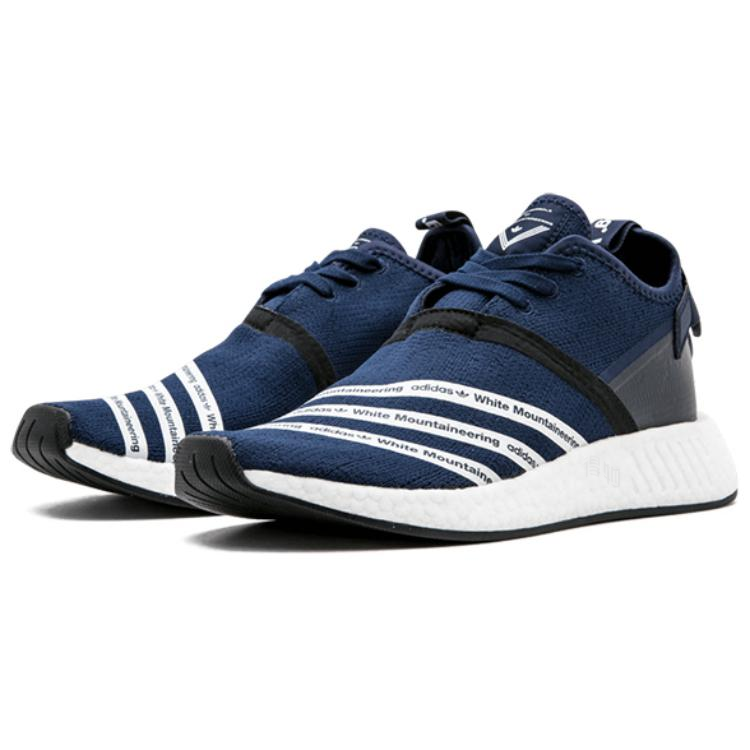 Кроссовки adidas originals NMD_R2 White Mountaineering (темно-синий / белый) — Тёмно-синий / белый — фото 3