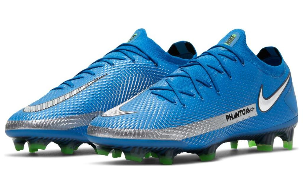 Мужские бутсы Nike Phantom GT Elite FG (синий / серебристый) — фото 3