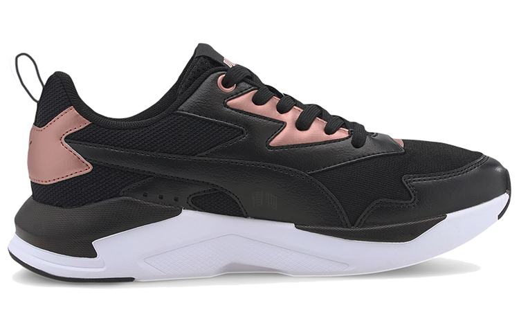 Женские кроссовки PUMA X-Ray Lite Metallic (черно-розово-белые) — фото 2