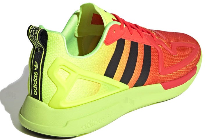 Кроссовки adidas originals ZX 2K Flux (красно-желто-черные) — Красный / жёлтый / чёрный — фото 4