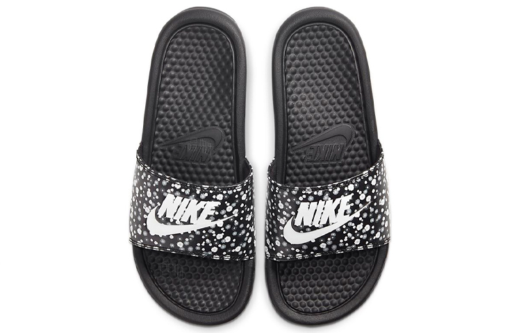 Женские шлепанцы Nike Benassi JDI Floral (черные) — фото 4