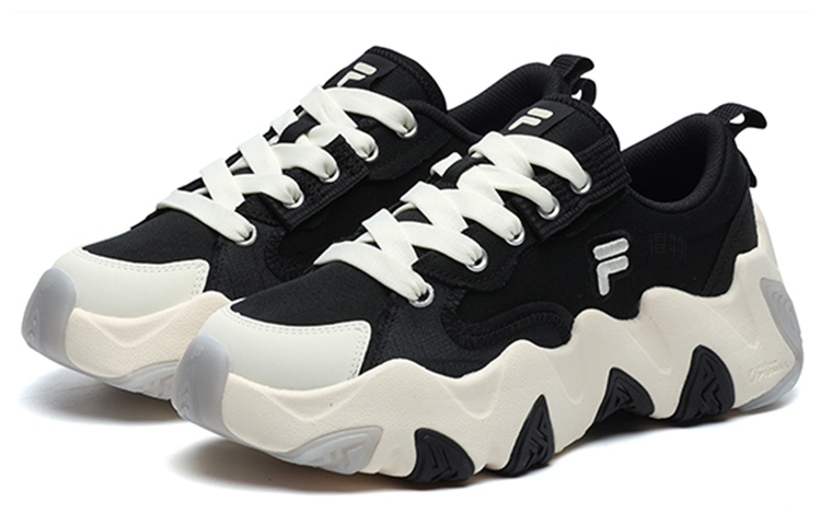 Женские кеды Fila FUSION STARFISH CANVAS (черно-белые) — 黑/微白 — фото 2