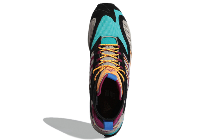 Мужские кроссовки adidas originals Torsion TRDC Mid (черно-серо-оранжево-синие) — Чёрный / серый / оранжевый / синий — фото 5