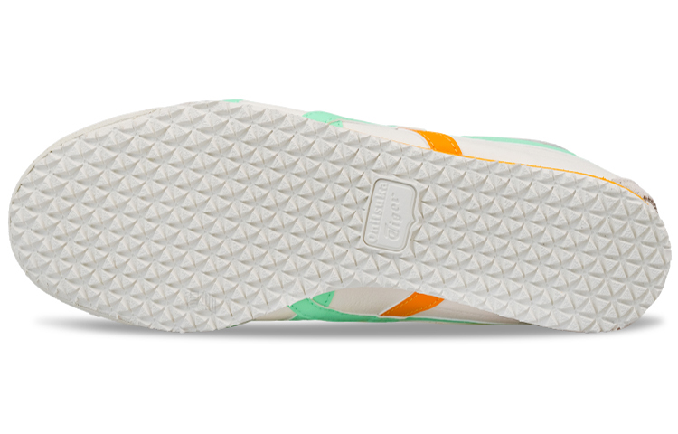 Женские кроссовки Onitsuka Tiger MEXICO 66 (бело-зелено-желтые) — фото 5