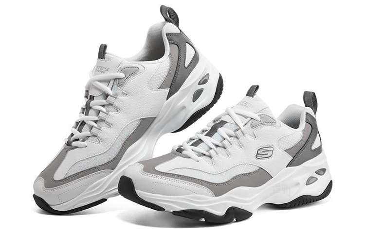 Мужские кроссовки Skechers D'Lites 4.0 (белый / серый) — фото 3