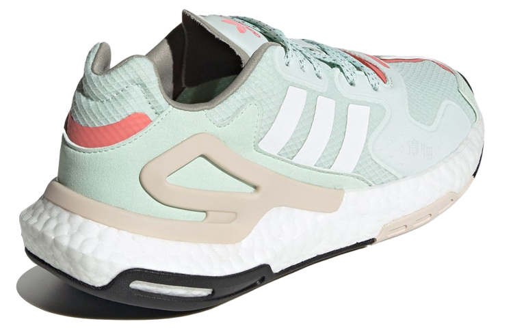Женские кроссовки adidas originals Day Jogger (зелено-бело-оранжевые) — Зелёный / белый / оранжевый — фото 4