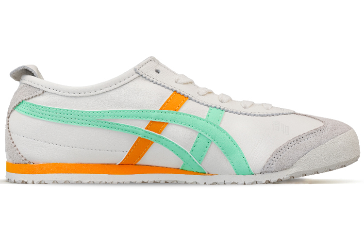 Женские кроссовки Onitsuka Tiger MEXICO 66 (бело-зелено-желтые) — фото 2