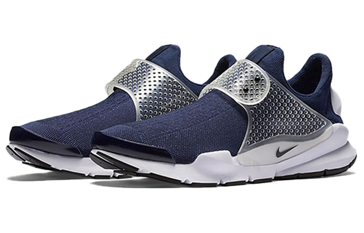 Кроссовки Nike Sock dart "Midnight Navy" OG (темно-синие) — 午夜蓝/中度灰/白/黑 — фото 3