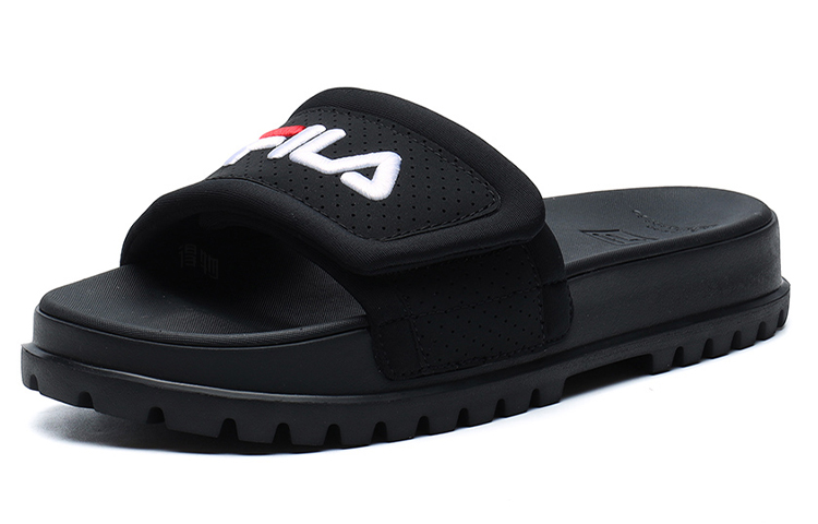 Женские шлепанцы Fila Heritage-FHT (черные) — Чёрный — фото 3