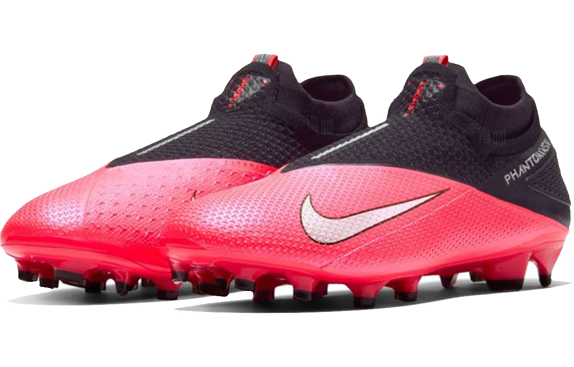 Футбольные бутсы Nike Phantom Vision 2 Elite Dynamic Fit FG (черный / красный) — Чёрныйкрасный — фото 2