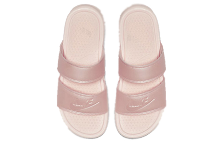 Женские шлепанцы Nike Benassi (розово-белые) — фото 3