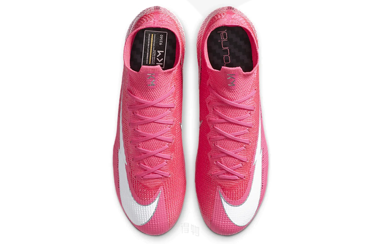 Футбольные бутсы Nike EliteKM FG (белый / черный / розовый) — Белый / чёрный / розовый — фото 4