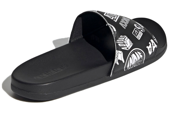 Шлепанцы adidas Adilette Comfort Sandals (черно-белый) — фото 4