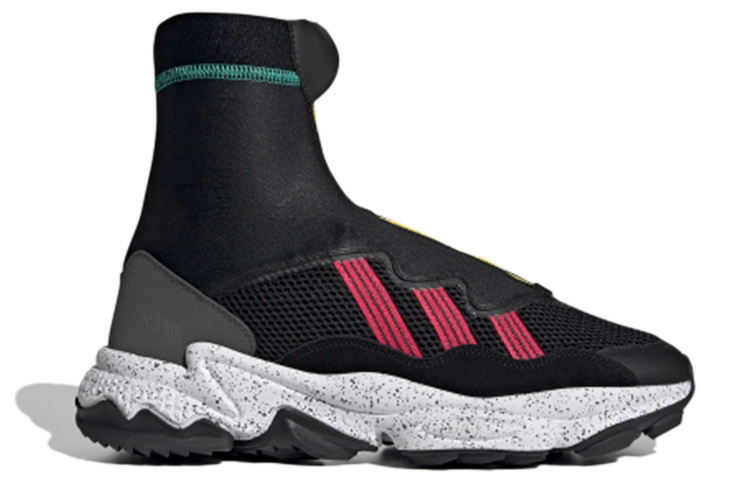 Мужские кроссовки adidas originals Ozweego Tr Stlt (черно-красные) — фото 2