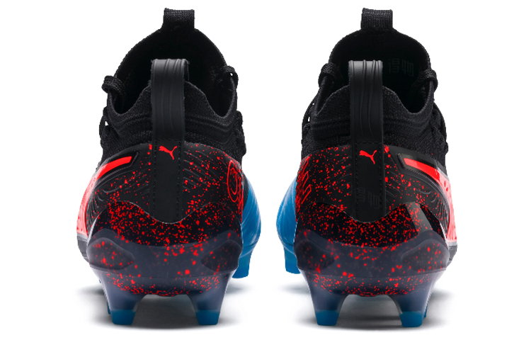 Мужские кроссовки PUMA One 19.1 Evoknit AGFG (черно-синие) — фото 5