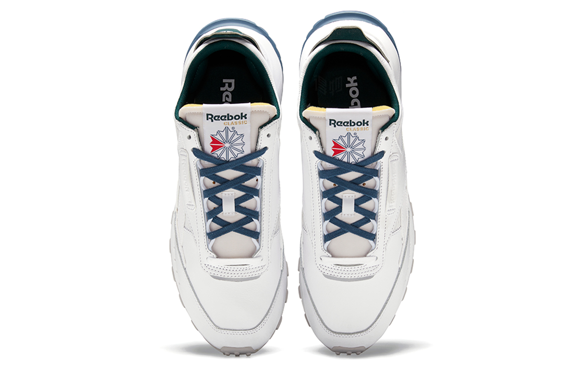 Кеды Reebok Classic Leather Legacy (бело-сине-зеленые) — фото 5
