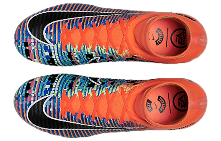 Мужские бутсы Nike Mercurial Superfly 5 EA Sports EA FG (оранжевый) — 腥红/照片蓝/荧光绿/黑 — фото 3
