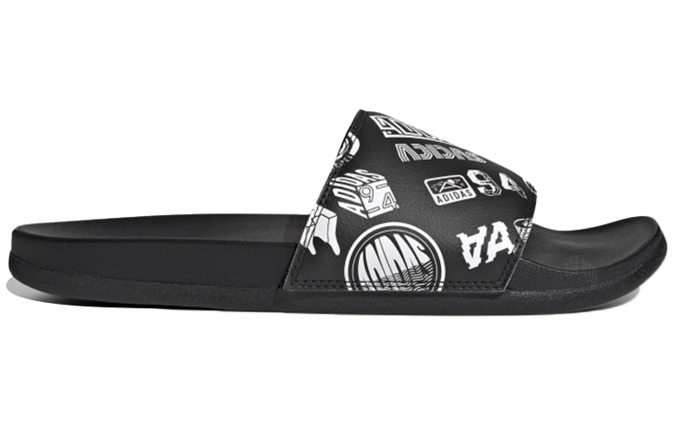 Шлепанцы adidas Adilette Comfort Sandals (черно-белый) — фото 2