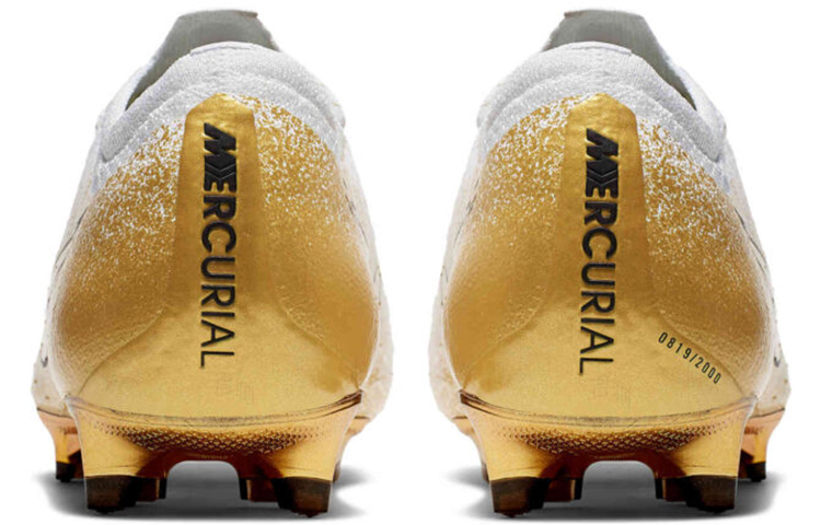Мужские футбольные бутсы Nike Mercurial Vapor 12 Elite FG (бело-золотые) — Белыйзолотой — фото 3
