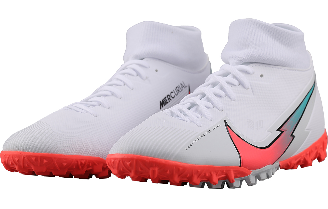 Кроссовки Nike Mercurial Superfly 7 Academy TF (бело-оранжевый) — фото 2