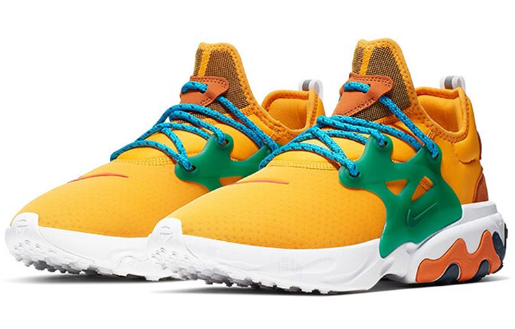 Мужские кроссовки Nike React Presto (оранжево-зеленые) — Оранжевыйзелёный — фото 3