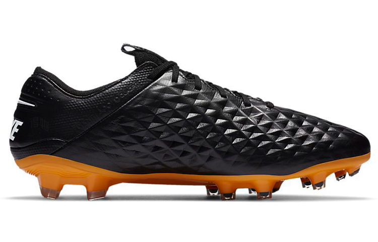 Кроссовки Nike Tiempo Legend 8 Elite Tech Craft FG (черный / белый / оранжевый) — Чёрный / белый / оранжевый — фото 2