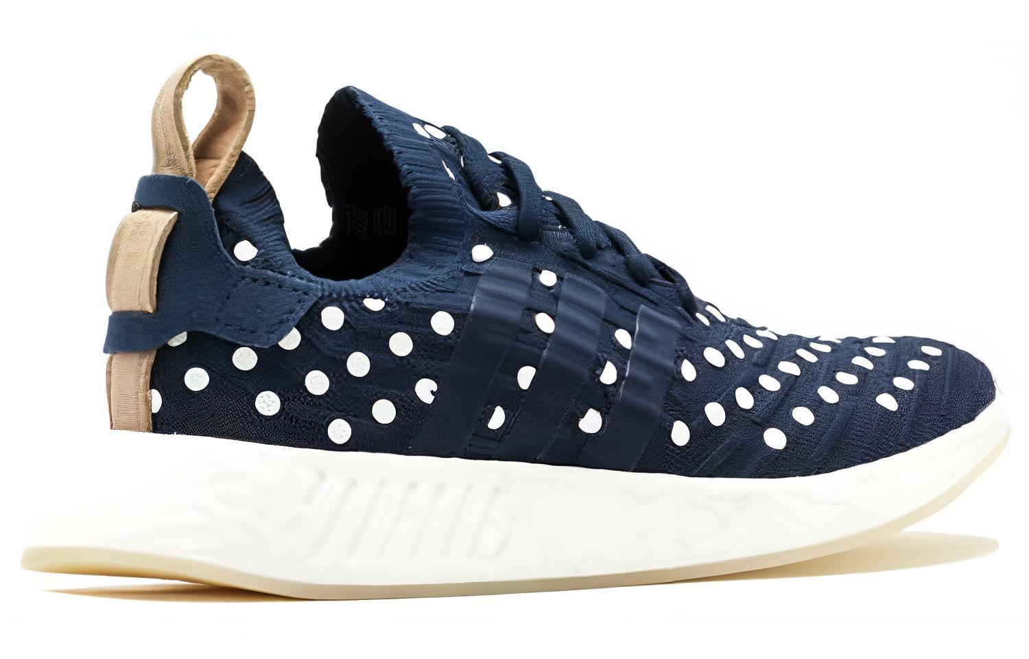 Женские кроссовки adidas originals NMD_R1 Ronin Polka Dot (темно-синий / белый) — Тёмно-синий / белый — фото 4