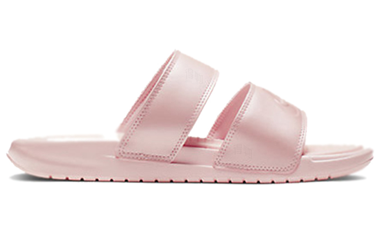 Женские шлепанцы Nike Benassi (розово-белые) — фото 2